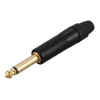 Gold Plating 60Pcs Plug Mono Professional 2 Pole 6.35 mm 6.5mm Stereo Jack Plug Neutrik 6.35mm Jack Black