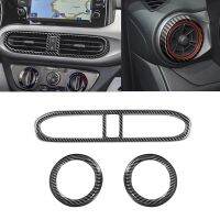 3Pcs Front Air Conditioning Vent Outlet Trim Cover Frame Sticker for 2022 Hyundai I10