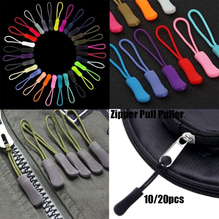 10-20pcs-zipper-pull-puller-end-fit-rope-tag-fixer-zip-cord-tab-replacement-clip-broken-buckle-travel-bag-suitcase-tent-backpack