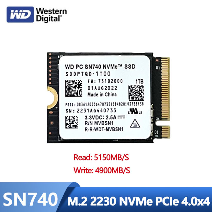 WD SN740 1TB SSD 2230 steamdeck 2242アダプタの+