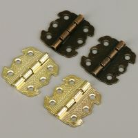 10PCS Mini Engraved Designs Hinges Antique Retro Hinges for Wooden Box Jewelry Chest Box Cabinet DIY Accessories 29x 27mm Door Hardware Locks