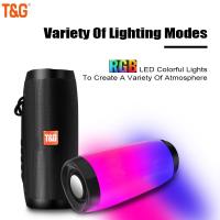 T &amp; G TG157 20W ลำโพงบลูทูธ1200MAH RGB ลำโพงไร้สายไฟ LED ซับวูฟเฟอร์กลางแจ้งลำโพงสเตอริโอ