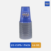 (แก้ว 25ใบ) Sam’s Plastic Cup แก้วแดงปาร์ตี้ ขนาด 16 oz. แก้วพลาสติก แก้วน้ำเงิน แก้วน้ำ แก้วงานเลี้ยง Red cup