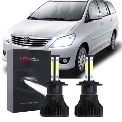 New หลอดไฟหน้า LED 6000K สีขาว สําหรับ Toyota Innova 2012-2015 2 ชิ้น