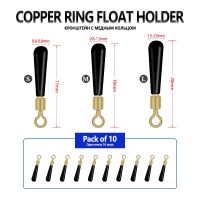 ﹍☍ 10PCS Fishing Float Holders Copper B Shape Ring Connect 360 Degree Freely Rotating Swivels Silicone Holder Fishing Tools Tackle