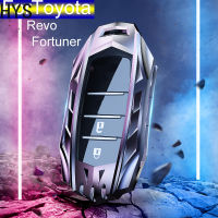 Huiyisunny สำหรับโตโยต้าปลอกกุญแจรีโมทโตโยต้าไฮลักซ์2.8 Rogue Revo Innova Fortuner 2015-2020โลหะผสมสังกะสีหนังแท้คุ้มครองเต็มรูปแบบปกปลอก