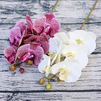 3D Printing 6Heads Artificial Orchid Flowers flores artificiais fake Moth flor Butterfly Orchid for Home Wedding Decoration