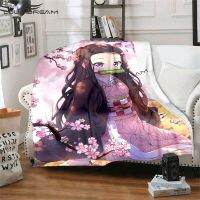 Nezuko Demon Slayer Anime Blanket Cartoon HD Double Mattress Aldult Sofa Bed Set Linen for Children CoversBedding Blankets Gifts