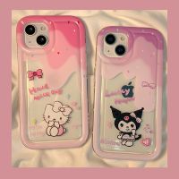 (Bishop Belle)ตัวการ์ตูนน่ารักฮัลโหลคิตตี้ Sanrio Kuromi เคสสำหรับไอโฟนโทรศัพท์14 13 12 11 Pro Max XR XS MAX X ป้องกันการตกฝาหลัง Y2k ของขวัญเด็กผู้หญิง