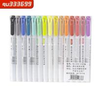 QU333699 พลาสติกทำจากพลาสติก ปากกาเน้นข้อความสีพาสเทล 15สี ปากกาเน้นข้อความอ่อน โน้ตทำเครื่องหมาย มาร์กเกอร์แห้งเร็ว ออฟฟิศสำหรับทำงาน