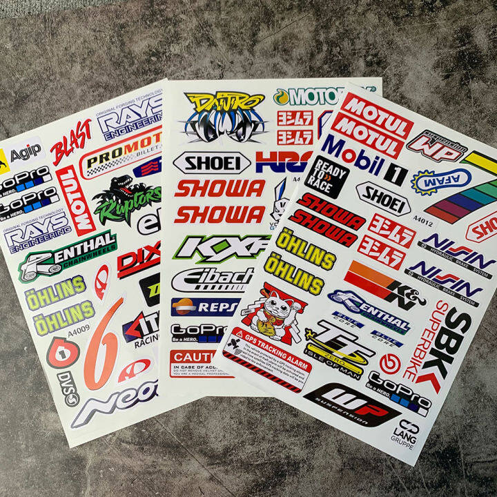 pvc-กันน้ำ-sponsor-motor-สติกเกอร์-motul-ohlins-beta-kyb-shoei-rk-bandai-movistar-shoei-sbk-wp-ตกแต่งรถจักรยานยนต์-decals