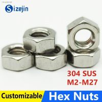 ∈∏ DIN934 304 Stainless Steel Hex Hexagon Nut M2 M3 M4 M5 M6 M8 M10 M12 M14 M16 M18 M20 M22 M24 M27 SUS Nuts 1/100pcs