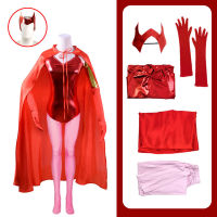 แม่มดสีแดงเข้ม Scarlet Witch แม่มดแดง cos เสื้อผ้า แม่มดสีแดงเข้ม Wanda Vision cosplay เสื้อผ้า