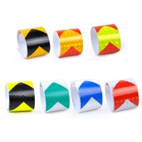 5cm*3m Crystal Color Grid Car Reflective Strip  Two-color Warning Body Arrow Reflective Safety Body Sticker Safety Cones Tape