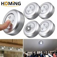 4Pcs Battery Powered Wireless Night Light Mini LED Touch Control Security Closet Cabinet Wardrobe Kitchen Wall Lamp Closet Light Night Lights