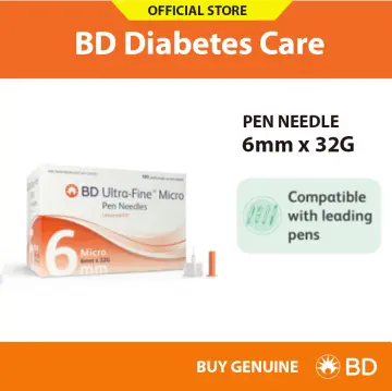 BD Ultra-Fine Micro 6mm x 32G pen needle 100 Count - drugsupplystore.com