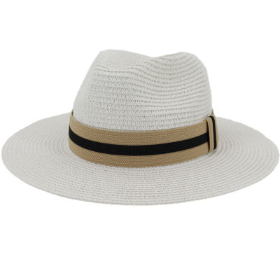 HT3584 Straw Hat Men Women Spring Summer Sun Hat Male Female Beach Cap New Panama Hat UV Protection Wide Brim Beach Hat Fedoras