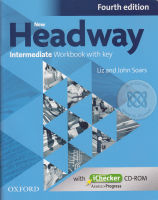 Bundanjai (หนังสือคู่มือเรียนสอบ) New Headway 4th ED Intermediate Workbook with Key iChecker (P)