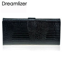 3 Fold Patent Leather Women Wallet Hasp Crocodile Female Clutch Purse Brand Leather Money Bag Wallet Women Card Holder