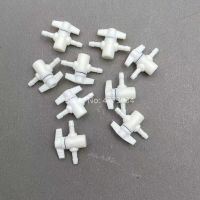 White 6x4mm White 6x4mm 8PCS Plastic 2 Way Ink Valve Two Ways For Solvent UV Printer Flora Xuli Roland Aifa Ink Tube Switch CISS System Manual Valve