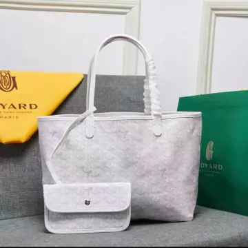 Beige tote bag, Goyard tote bag, leather tote from Korea , new with dust bag  Free SF delivery , 女裝, 手袋及銀包, Tote Bags - Carousell