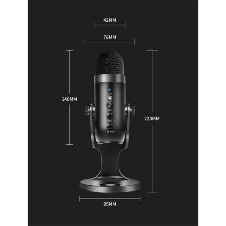 zp-คอนเดนเซอร์ไมโครโฟนปลั๊กยูเอสบี3-5mm-ไมโครโฟนมือโปรสำหรับคอมพิวเตอร์พีซีห้องอัดเสียงถ่ายทอดสด