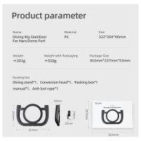 อุปกรณ์กันโคลงมือถือแบบถอดได้พร้อมช่องเสียบ1/4สำหรับกล้องวิดีโอ Hero 5 6 7 8 9 10 Osmo Action Dome Port