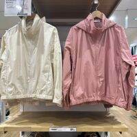 UNIQLO Shiye U 23แจ็คเก็ตผ้าฝ้ายลำลองสีทึบแขนยาว,462181แจ็คเก็ตมีฮู้ดบางฤดูใบไม้ผลิและฤดูใบไม้ร่วงใหม่