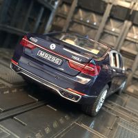 โมเดลรถโลหะผสมรถ BMW 760LI ของ1:24โมเดลรถของเล่นรถของเล่นรถเหล็กของเล่นจำลองเสียงและเบาของขวัญสำหรับเด็ก