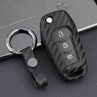 [More Suitable] Flip Key Fob Chain Cover Case สำหรับ Ford Ecosport F 150 F 250 Mondeo Focus MK4