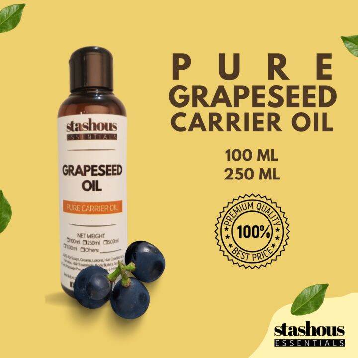 Grapeseed Oil Carrier Oil 100 ML / 250 ML For Skin, Soapmaking