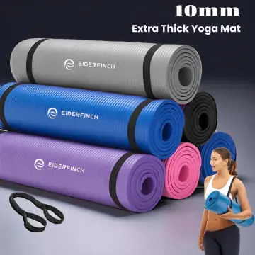 EIDERFINCH Anti-Tear Exercise Yoga Mat with Carrying Strap (Gray