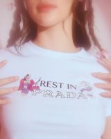 Baddieboo - Im Prada Baby Tee เสื้อครอป Super Soft Cotton