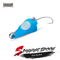 Kingdom เหยื่อตกปลาคล้ายช้อน3G ทอง/เงินโลหะ Hard Swimbait Spinner เหยื่อปลาเทราท์ Perch ปลาคาร์ฟ Salmon Fishing Tackle