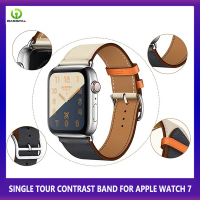 BassPal สายหนังเดี่ยวสำหรับสายคาด Apple Watch Ultra 49Mm 45Mm 41Mm 44Mm 40Mm 38Mm นาฬิกาข้อมือดิจิตอล Correa แบบเดี่ยวสำหรับ I Watch Series 8 7 6 Se 5 4 3 2 1