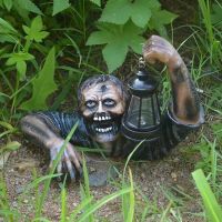 Creative Zombie Figurine Crafts Resin Horror Ornament Halloween Desktop Garden Home Decoration Room Decor Statues