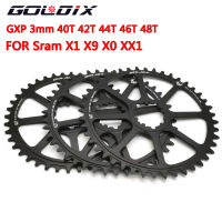 สำหรับ SRAM GXP จักรยาน Chainring 3มิลลิเมตรชดเชย30ครั้ง-48ครั้ง MTB แคบกว้าง Chainwheel สำหรับ Sram 3น็อต XX1 GX X0 X9 Crankset ชิ้นส่วนจักรยาน