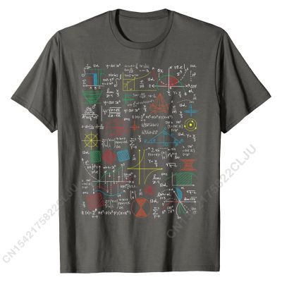 Funny Math Teacher Gift Idea Mathematics Formulas Sheet T-Shirt T Shirt Brand Normal Cotton Mens Tops T Shirt Printed On