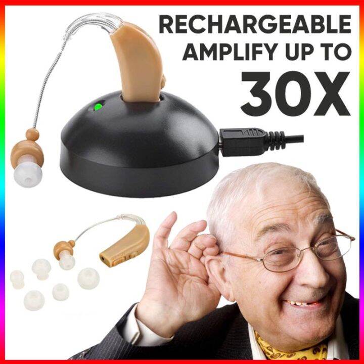 USB Rechargeable Hearing Aids Invisible Behind The Ear Hearing Aid Mini Adjustable Tone Volume
