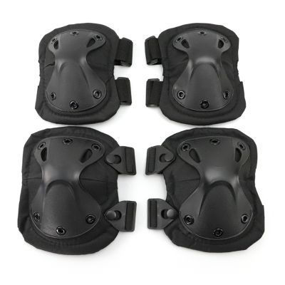 Four-Piece Knee Pads And Elbow Pads Tactical Combat Knee ; Elbow Pads Set