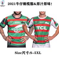 เสื้อรักบี้ล่าสุด 2021 south Sydney snow pear the rabbit home and away football short-sleeved clothes male Sydney rugby jersey