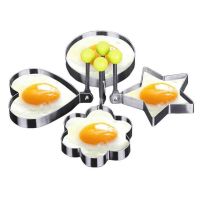 ✙卍 5 Style Stainless Steel Egg Mould Fried Egg Shaper Pancake Mould Kitchen Barbecue Cooking Tools Kitchen Tool Kitchen Accessories