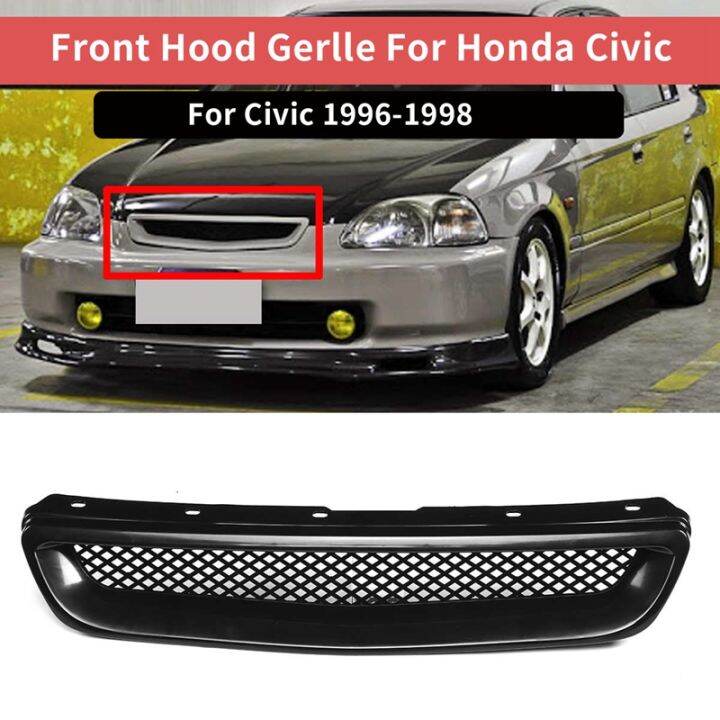 abs-black-car-front-bumper-hood-grill-grille-cover-trim-for-honda-civic-ek-cx-dx-ex-hx-lx-type-r-1996-1997-1998