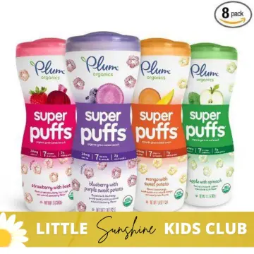 Plum organics baby super best sale puffs purples