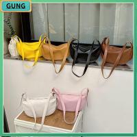 G PU Hobo สลิงกระเป๋าทรงเกี๊ยวมินิสีทึบกระเป๋าครอสบอดี้แฟชั่นผู้หญิงหญิงสาวกระเป๋าโท้ทลำลอง