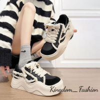 Kingdom_Fashion ยอดนิยม รองเท้าผู้หญิง รองเท้าผ้าใบ รองเท้าสุขภาพ รองเท้าแฟชั่น ปัจจุบัน ความหลากหลายของสี ด้านล่างที่ยืดหยุ่น ทิพย์ B97F0GQ 38Z230918