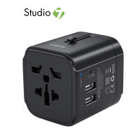 AUKEY หัวแปลงปลั๊กไฟ Minima Travel Mate Universal Adapter (PA-TA01) by Studio 7