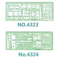 【CC】◈☬○  1:100 and 1:200 Scale Template Architect Combination Design Symbols Technical Drafting No.4323/4324