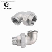 ◎ 1/4 3/8 1/2 3/4 1 BSP Male Female 90 Degree Elbow Thread 304 Live Joint Coupling Union Connector Pipe Fitting for Tube