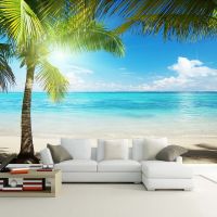 【cw】 Custom Mural Papel De Parede Beach Landscape Photo Wallpaper Room Bedroom Wall Papers !